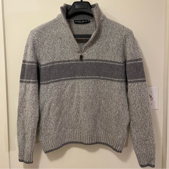 Daniele Blasi 1/4 Zip Sweater Made In Italy - Picture 1 of 6